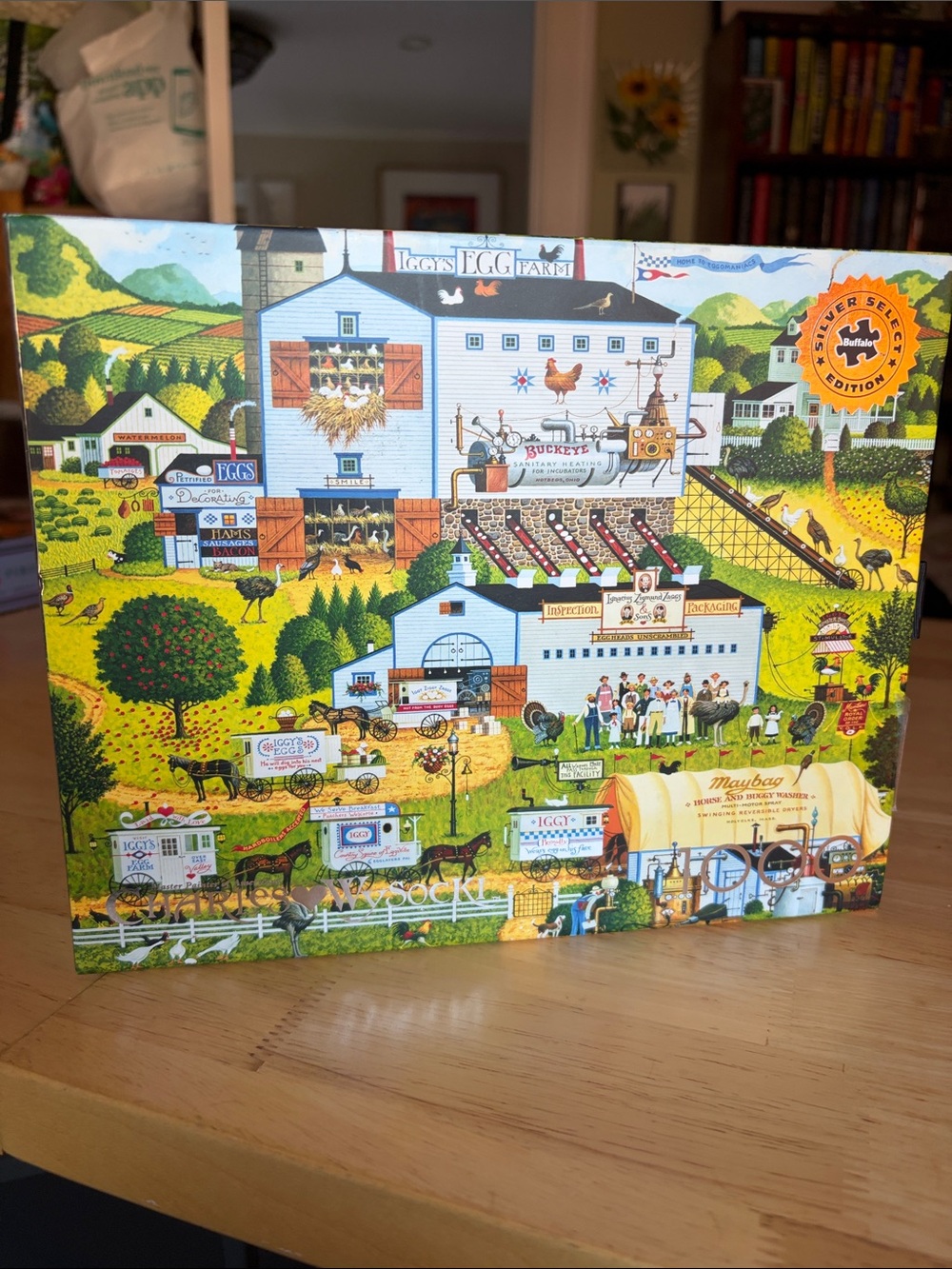 Colorful Farm Scene Jigsaw Puzzle — Yellow & Green